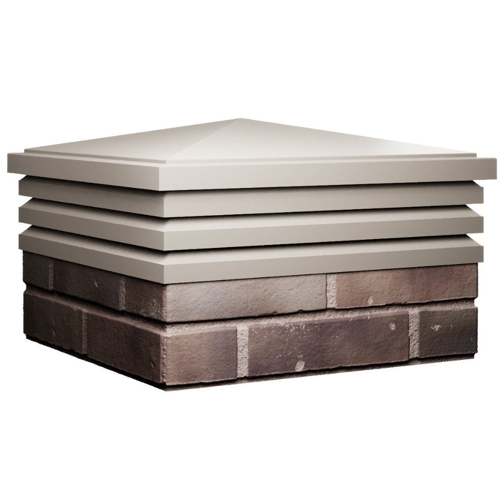 Колпак Zking Бона ХайТек Бежевый на столб 2х2 кирпича (513х513мм) в Анапе фото