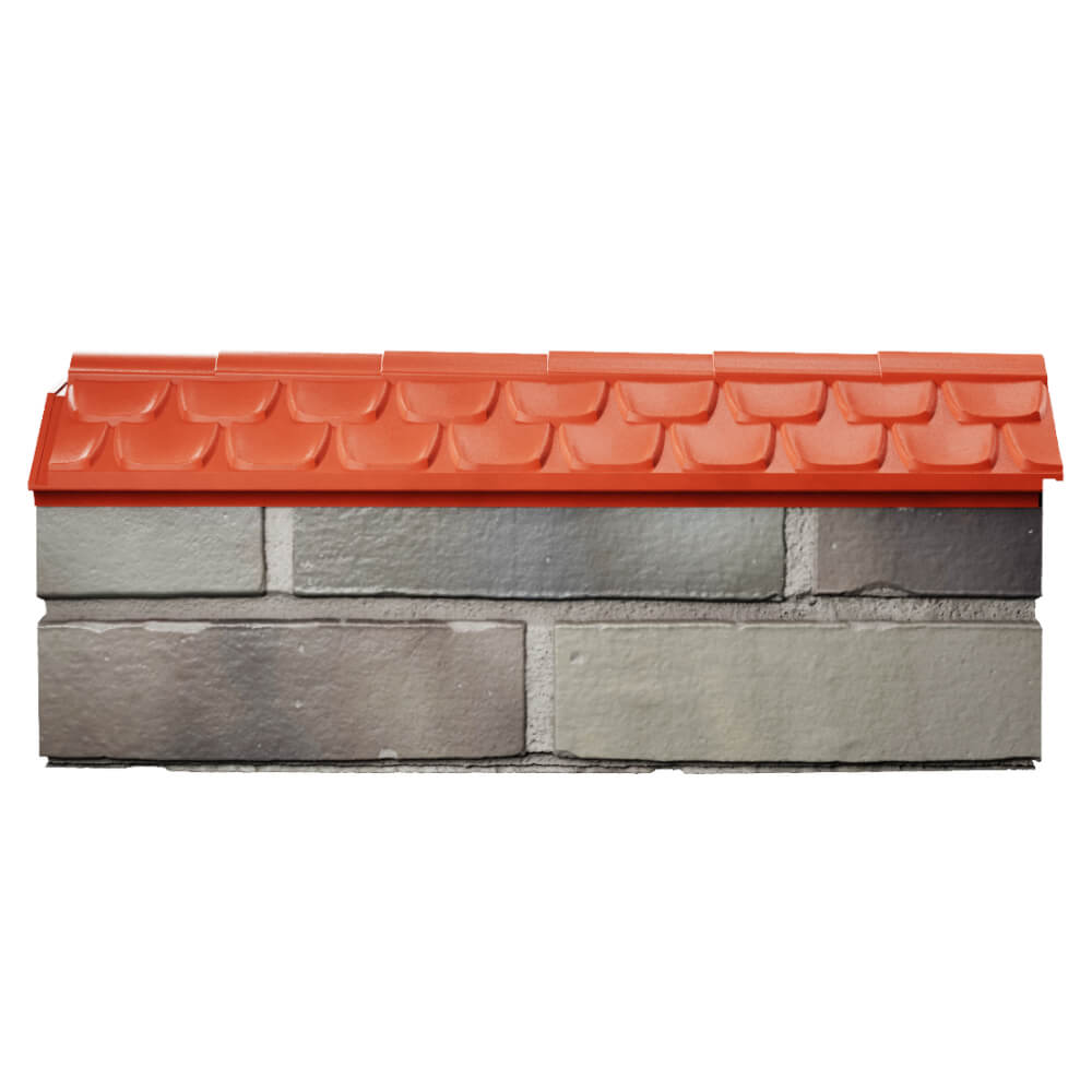 Парапет Zking Эльбрус Красный с посадкой на 0.5 кирпича (130мм) в Анапе фото