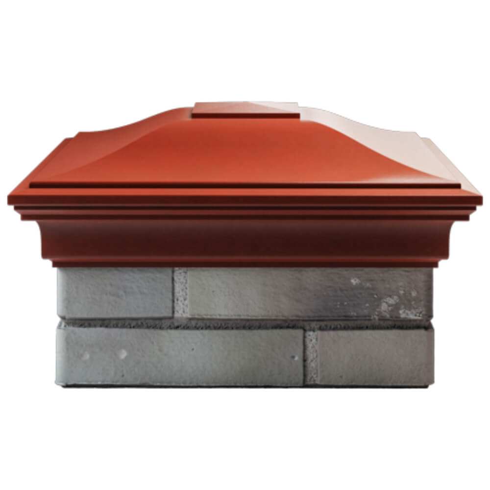 Колпак Zking Монблан Красный на столб 1.5х1.5 кирпича (385х385мм) Анапа фото
