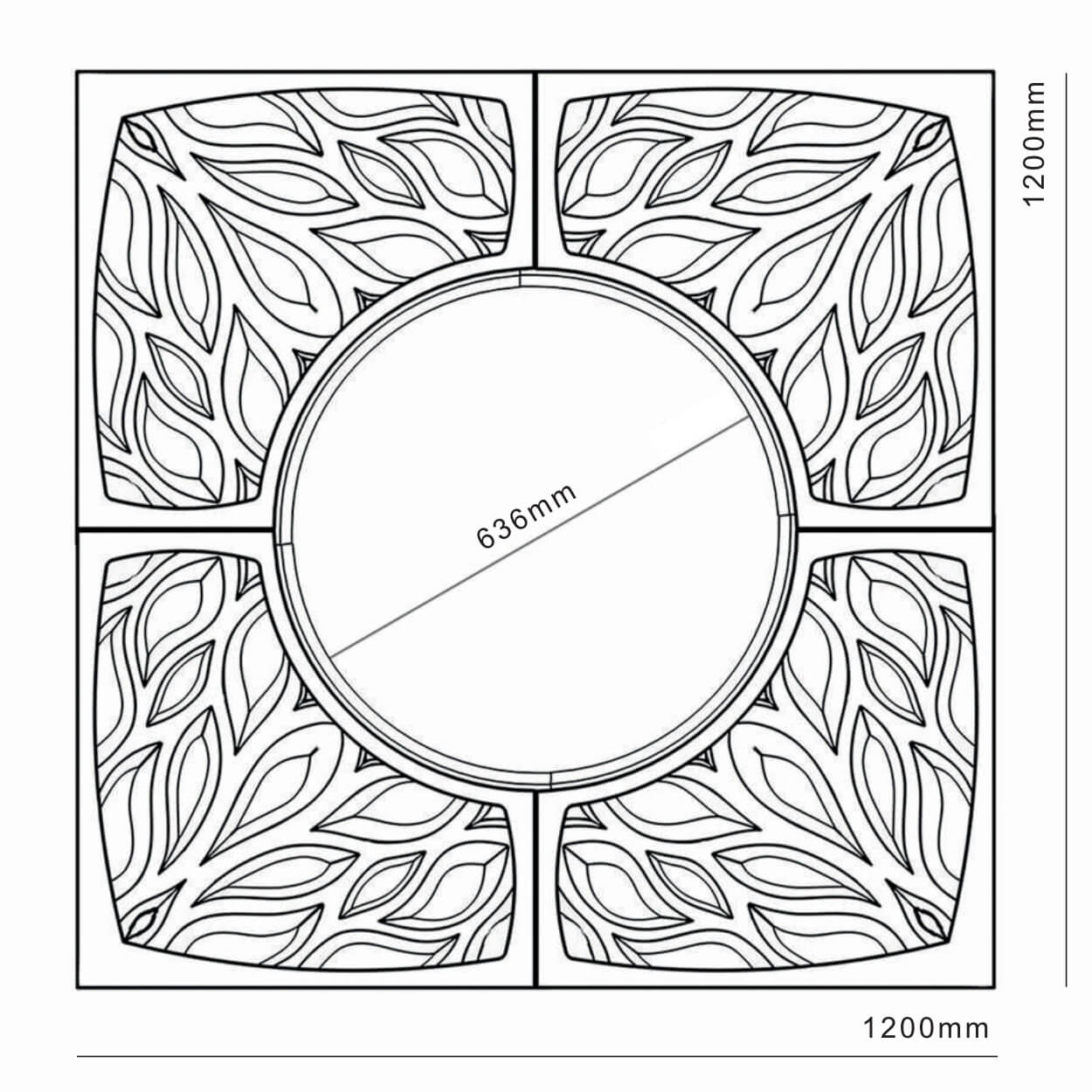 Приствольная решетка для дерева ZKING CRUST 1.2х1.2м Черная в Анапе фото