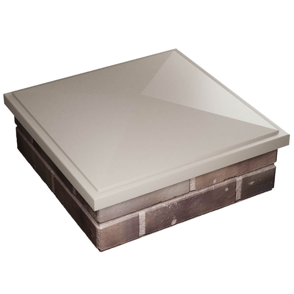 Колпак Zking БонаМоно Бежевый на столб 2х2 кирпича (515х515, 530х530мм) в Анапе фото