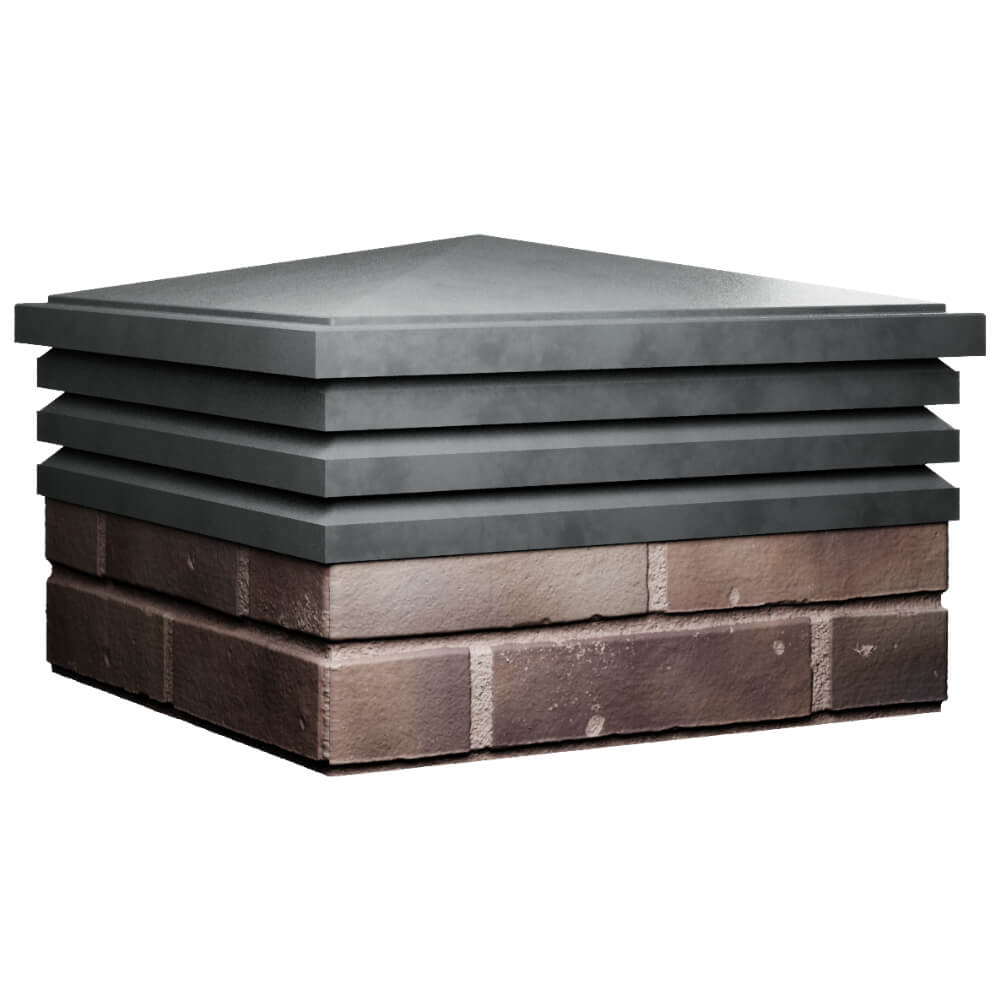 Колпак Zking Бона ХайТек Серый на столб 2х2 кирпича (513х513мм) в Анапе фото