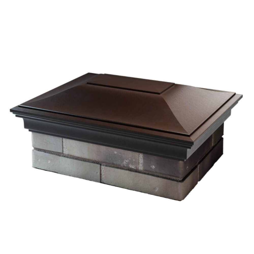 Колпак Zking Монблан Коричневый на столб 2х1.5 кирпича (515х385мм) в Анапе фото