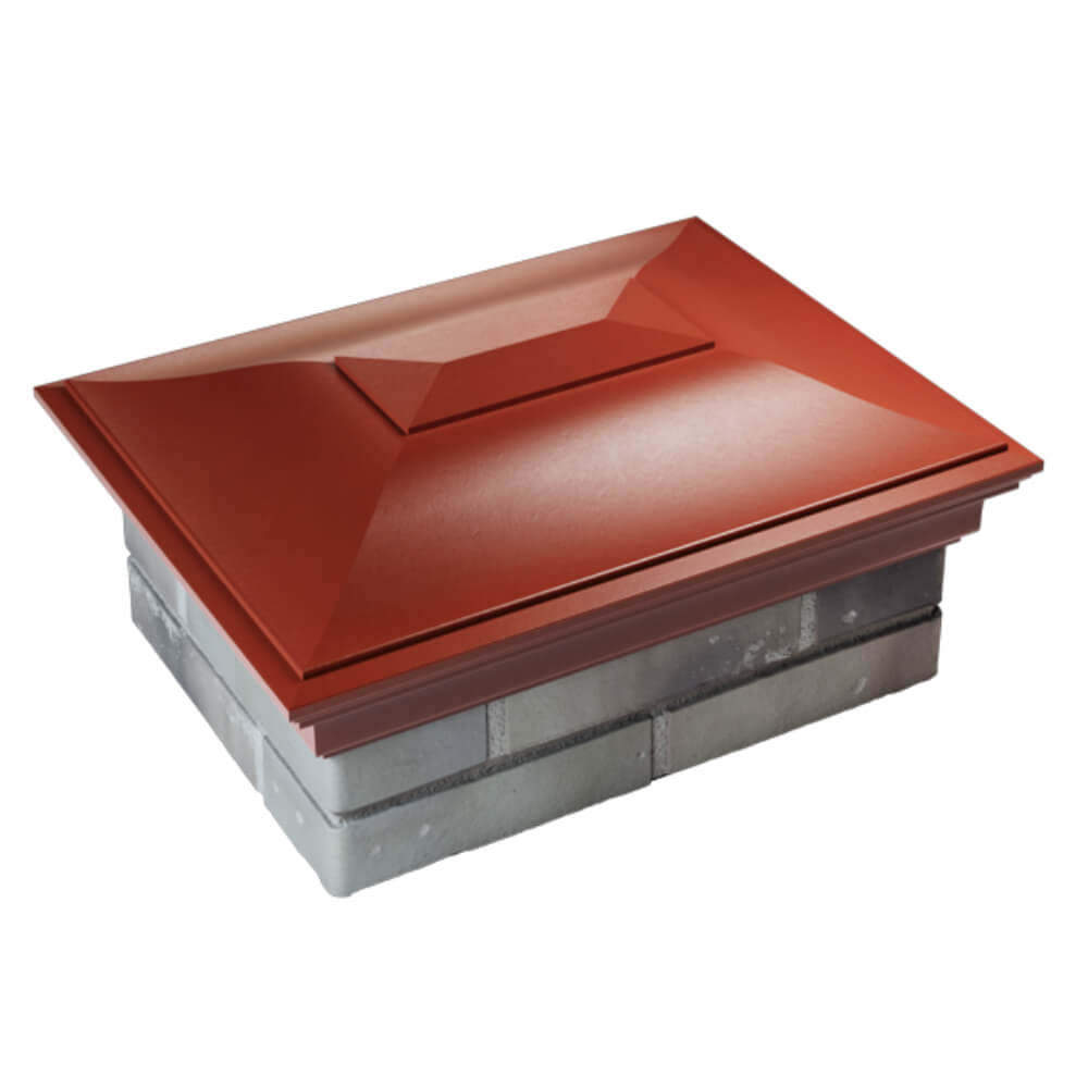 Колпак Zking Монблан Красный на столб 2х1.5 кирпича (515х385мм) Анапа фото