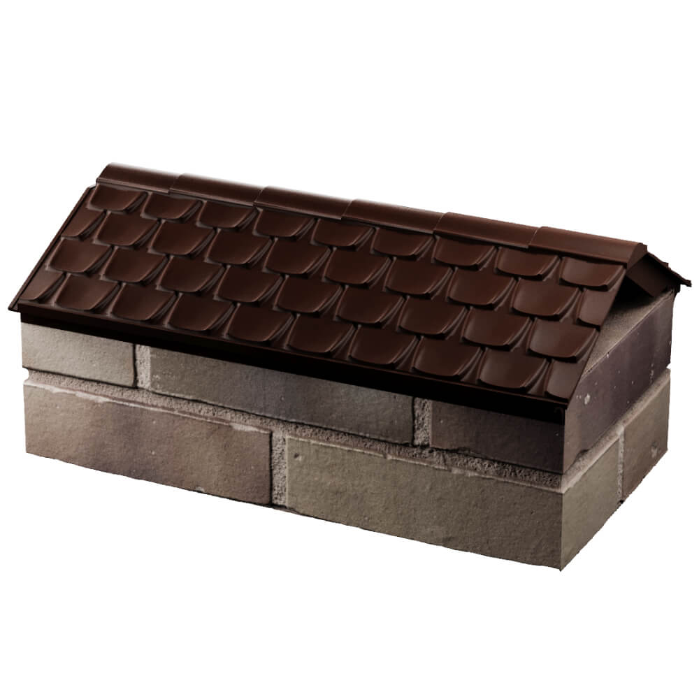 Парапет Zking Эльбрус Коричневый с посадкой на 1 кирпич (255мм) в Анапе фото