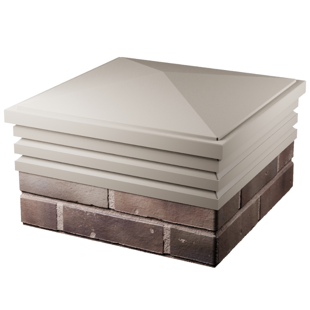 Колпак Zking Бона ХайТек Бежевый на столб 2х2 кирпича (513х513мм) в Анапе фото