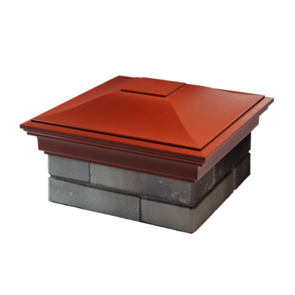 Колпак Zking Монблан Красный на столб 1.5х1.5 еврокирпича 0.7НФ (355х355мм) в Анапе фото