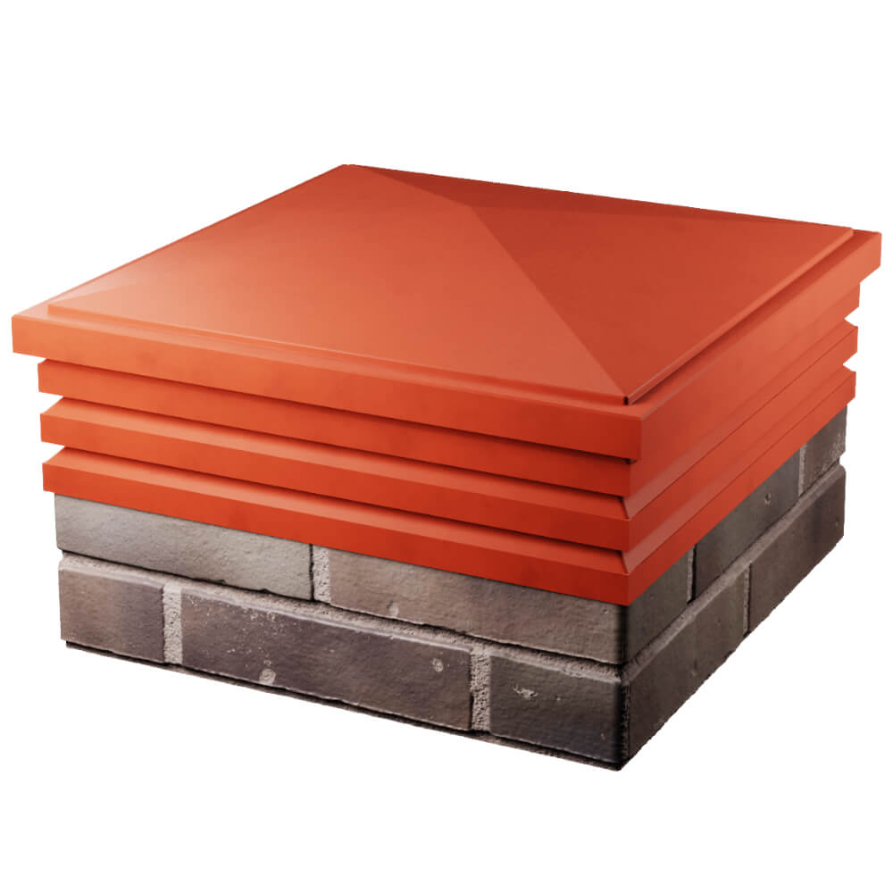 Колпак Zking Бона ХайТек Красный на столб 2х2 кирпича (513х513мм) в Анапе фото