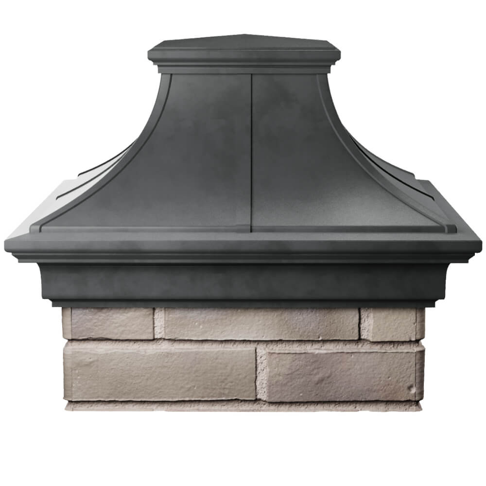 Колпак Zking Монблан Премиум Серый на столб 1.5х1.5 кирпича (385х385мм) Анапа фото