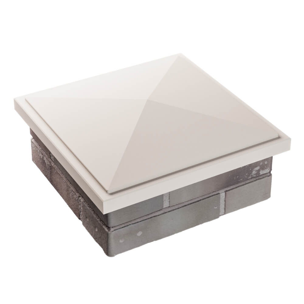 Колпак Zking БонаМоно Бежевый на столб 1.5х1.5 кирпича (385х385, 400х400мм) в Анапе фото