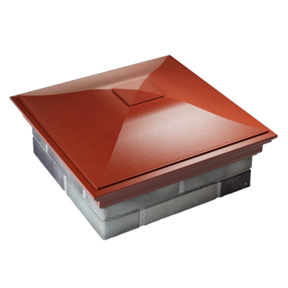 Колпак Zking Монблан Красный на столб 2х2 кирпича (515х515мм) Анапа фото