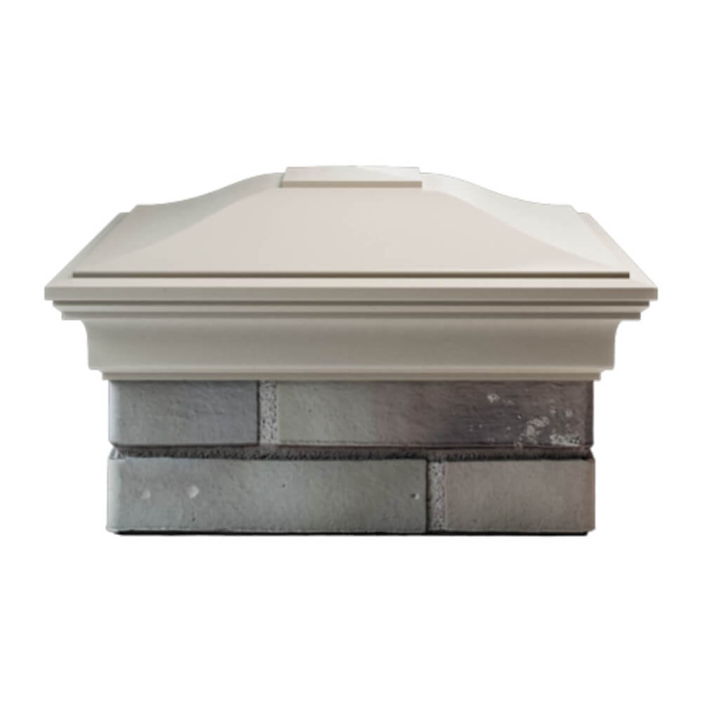 Колпак Zking Монблан Бежевый на столб 1.5х1.5 еврокирпича 0.7НФ (355х355мм) Анапа фото