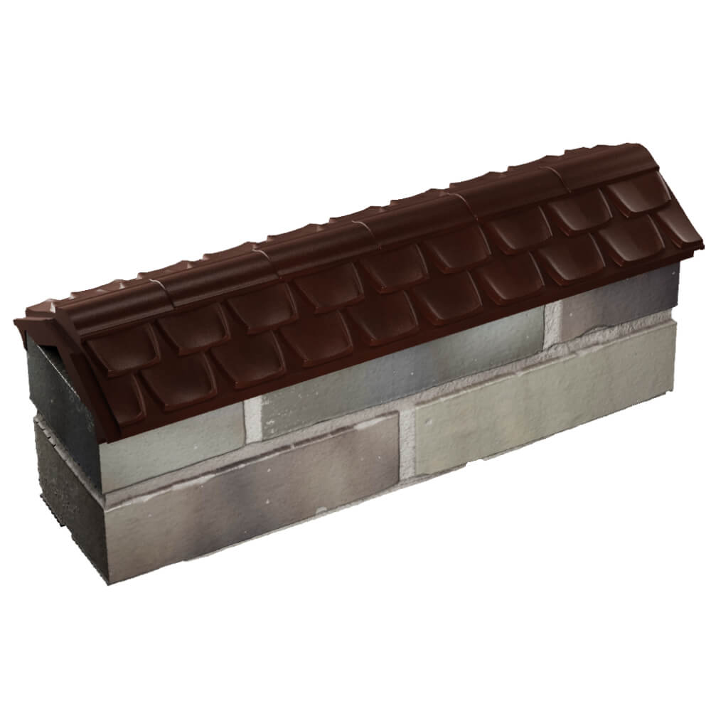 Парапет Zking Эльбрус Коричневый с посадкой на 0.5 кирпича (130мм) в Анапе фото