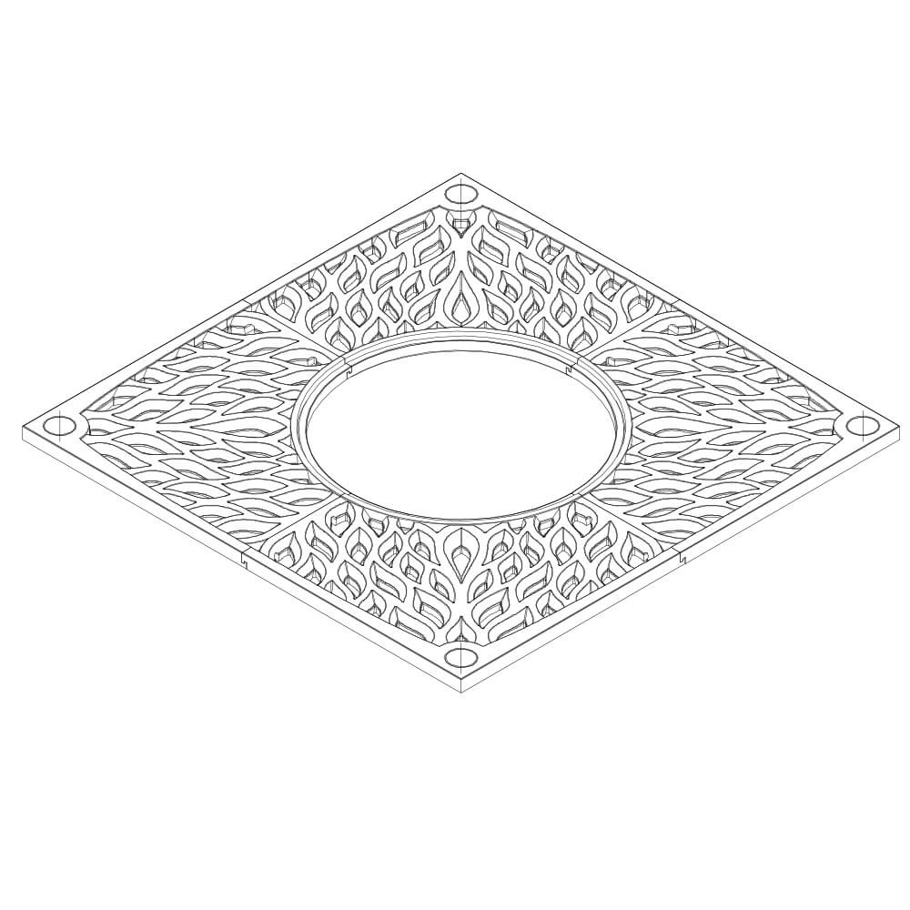 Приствольная решетка для дерева ZKING CRUST 2х2м Черная в Анапе фото