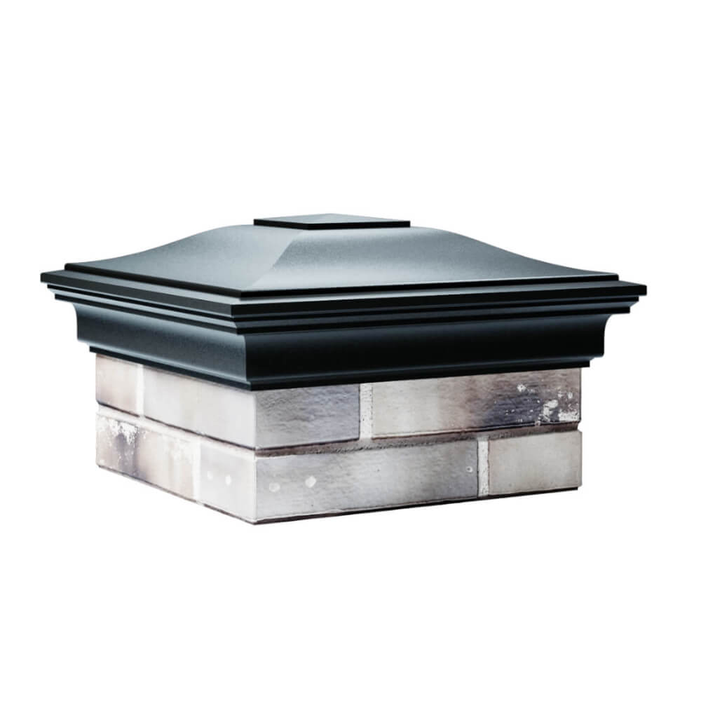 Колпак Zking Монблан Черный на столб 1.5х1.5 еврокирпича 0.7НФ (355х355мм) в Анапе фото