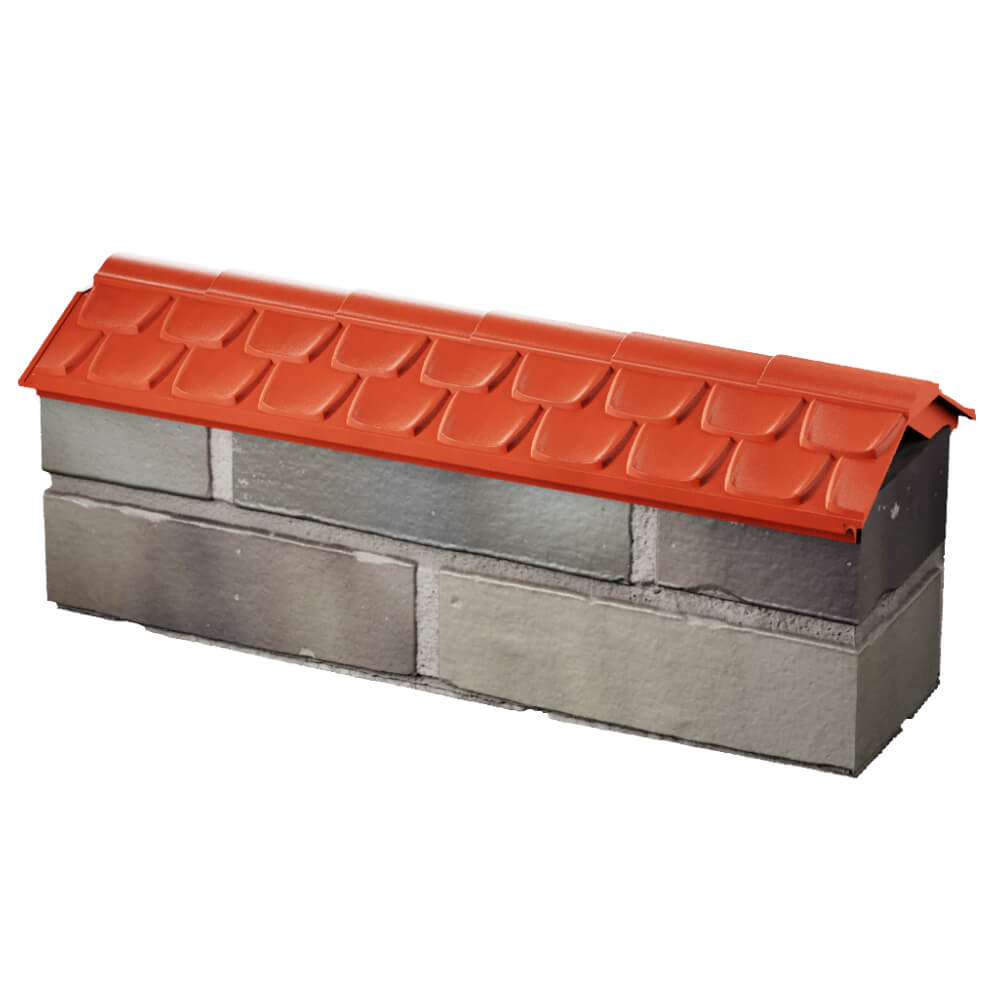 Парапет Zking Эльбрус Красный с посадкой на 0.5 кирпича (130мм) в Анапе фото