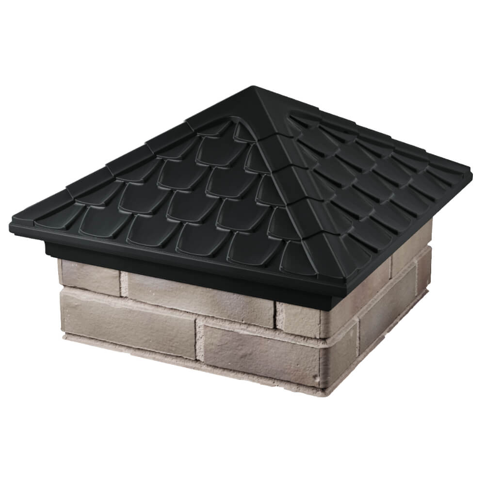 Колпак Zking Эльбрус Черный на столб 1.5х1.5 кирпича (385х385мм) в Анапе фото