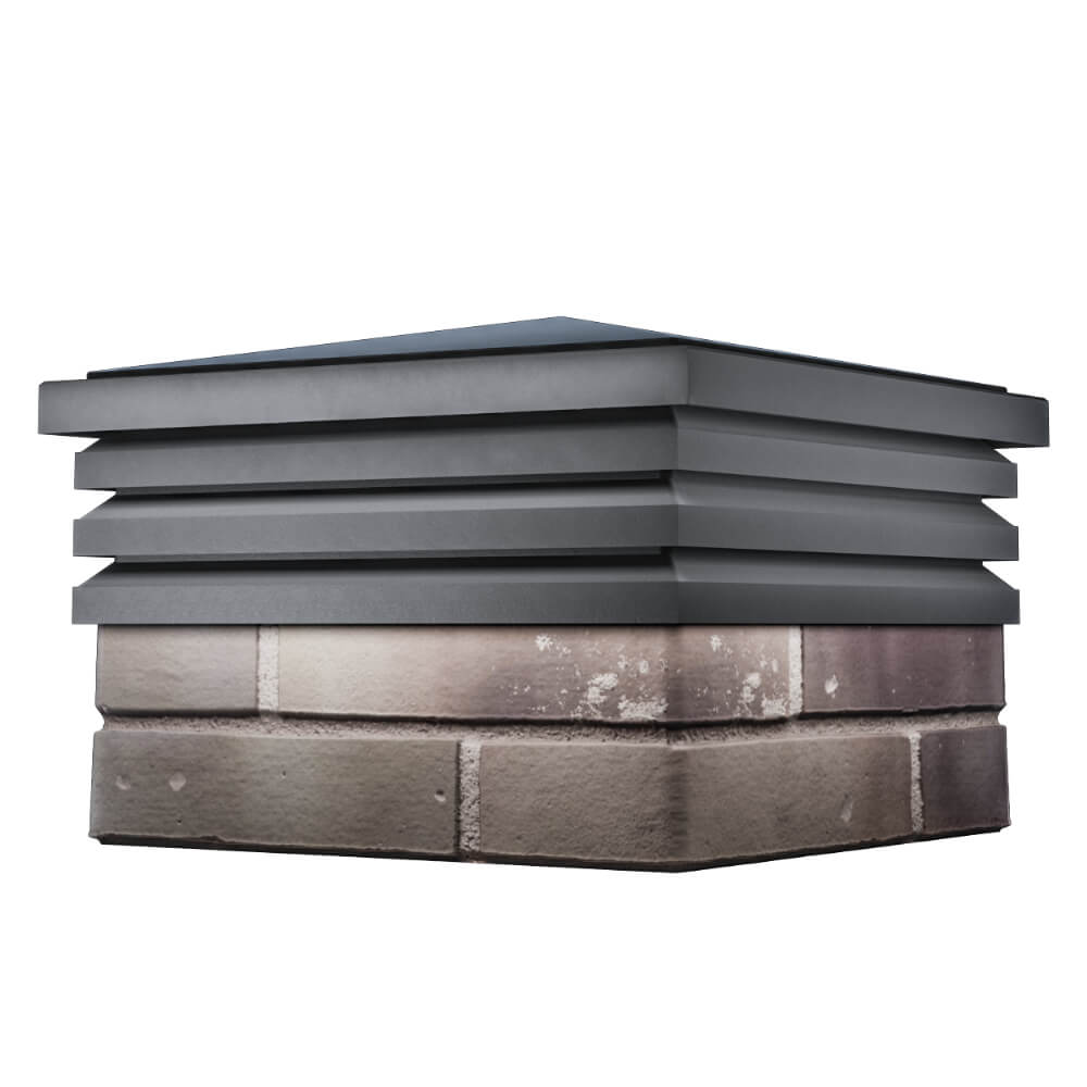 Колпак Zking Бона ХайТек Серый на столб 1.5х1.5 кирпича (385х385мм) в Анапе фото