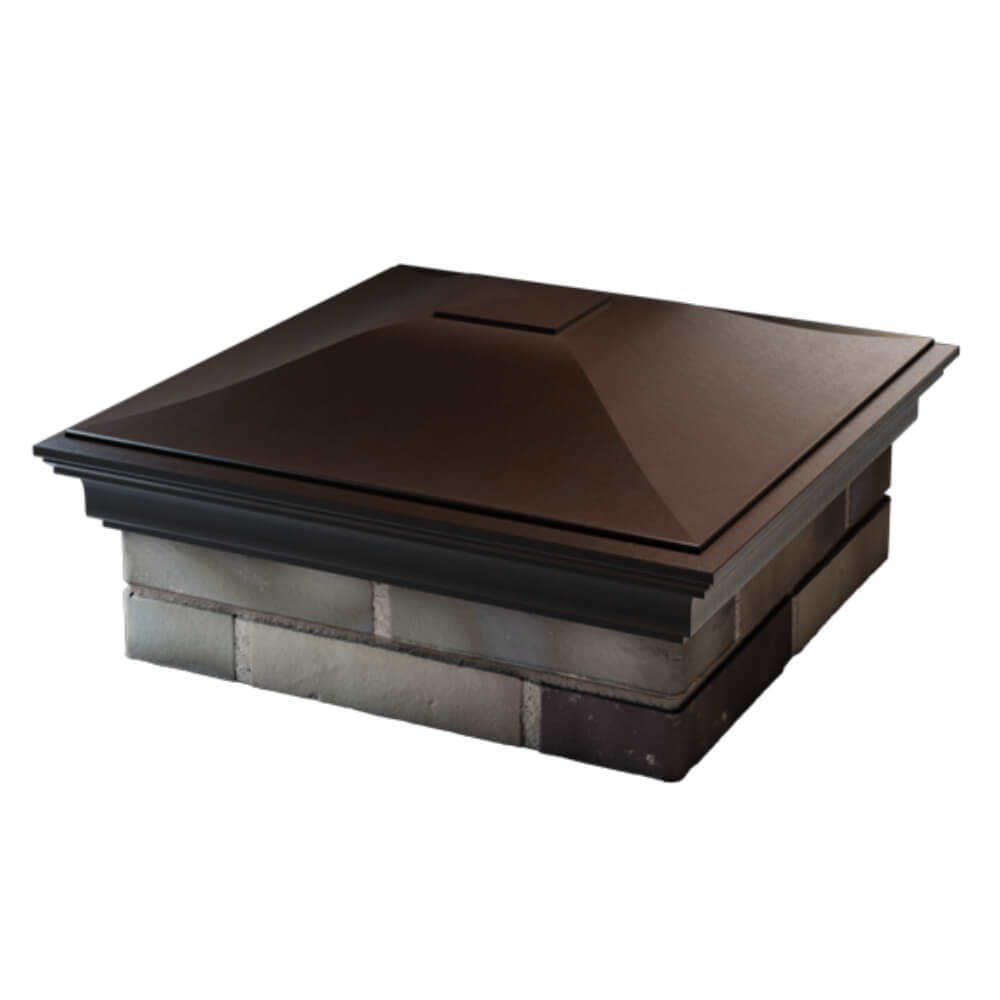 Колпак Zking Монблан Коричневый на столб 2х2 кирпича (515х515мм) в Анапе фото