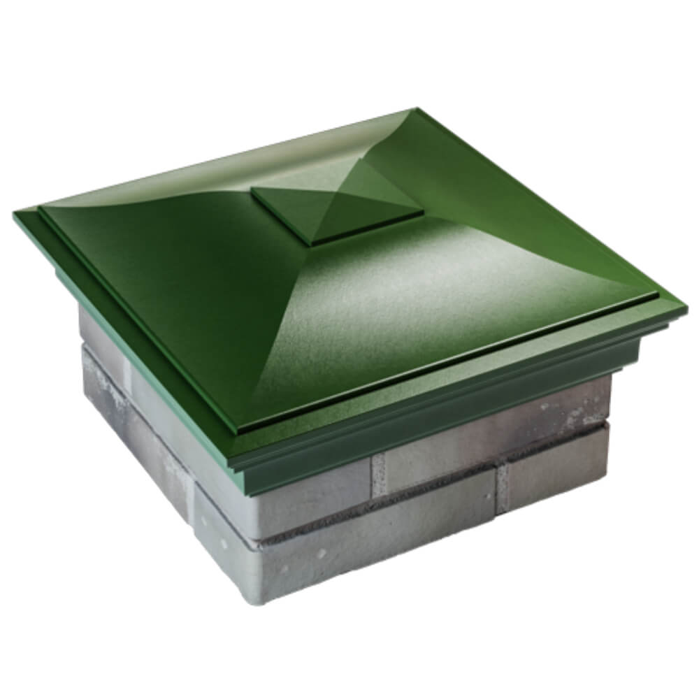 Колпак Zking Монблан Зеленый на столб 1.5х1.5 кирпича (385х385мм) в Анапе фото