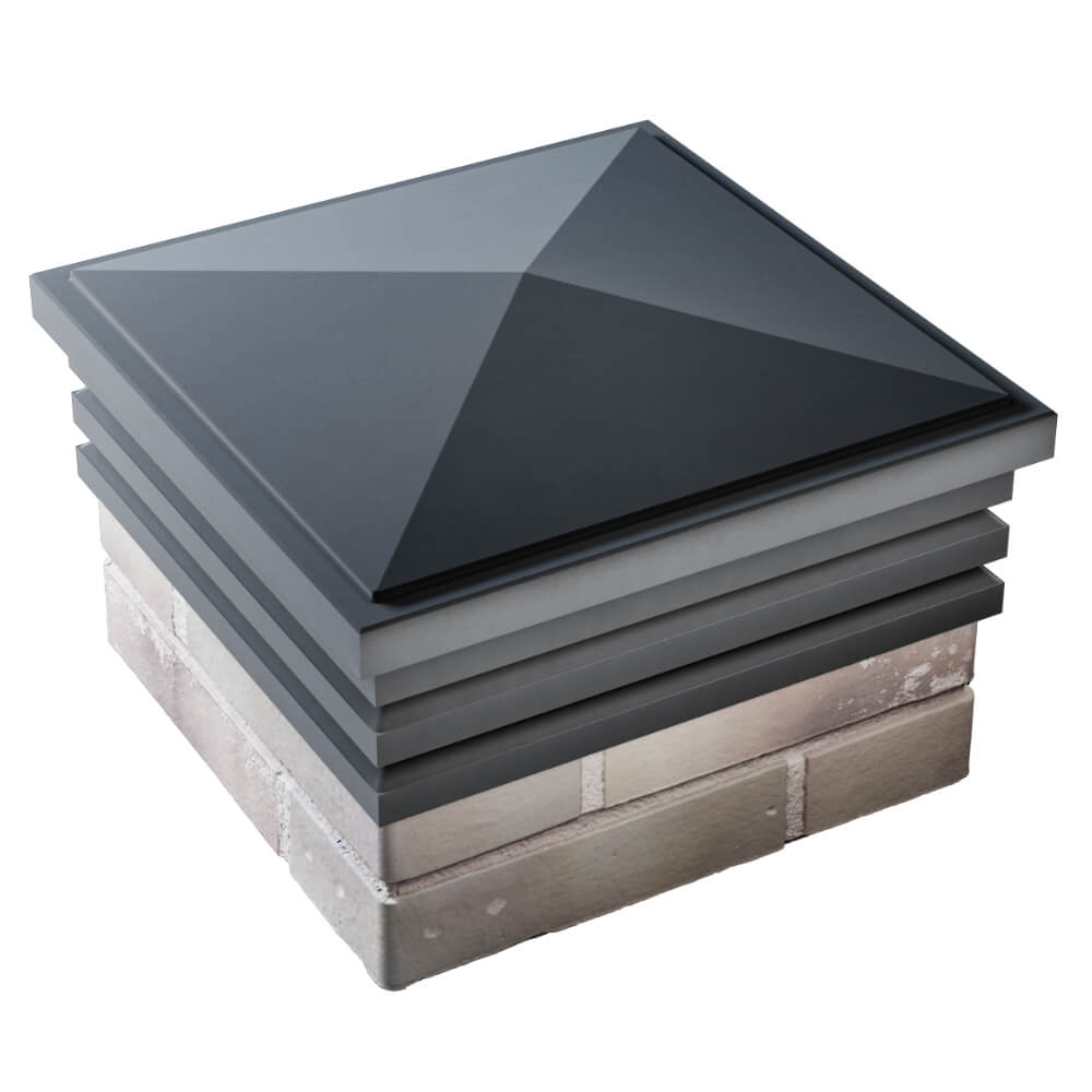 Колпак Zking Бона ХайТек Серый на столб 1.5х1.5 кирпича (385х385мм) в Анапе фото