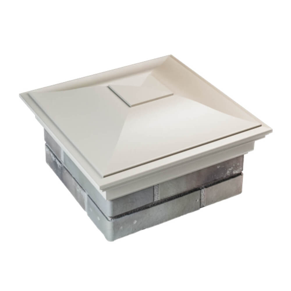 Колпак Zking Монблан Бежевый на столб 1.5х1.5 еврокирпича 0.7НФ (355х355мм) в Анапе фото