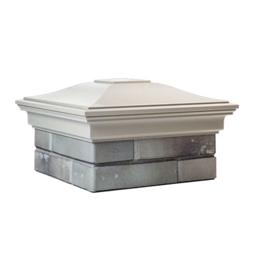 Колпак Zking Монблан Бежевый на столб 1.5х1.5 еврокирпича 0.7НФ (355х355мм) в Анапе фото