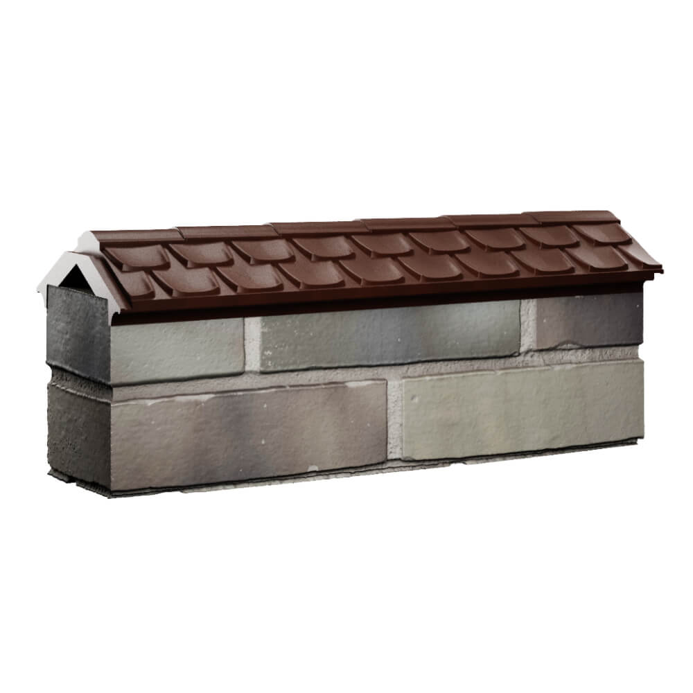 Парапет Zking Эльбрус Коричневый с посадкой на 0.5 кирпича (130мм) Анапа фото