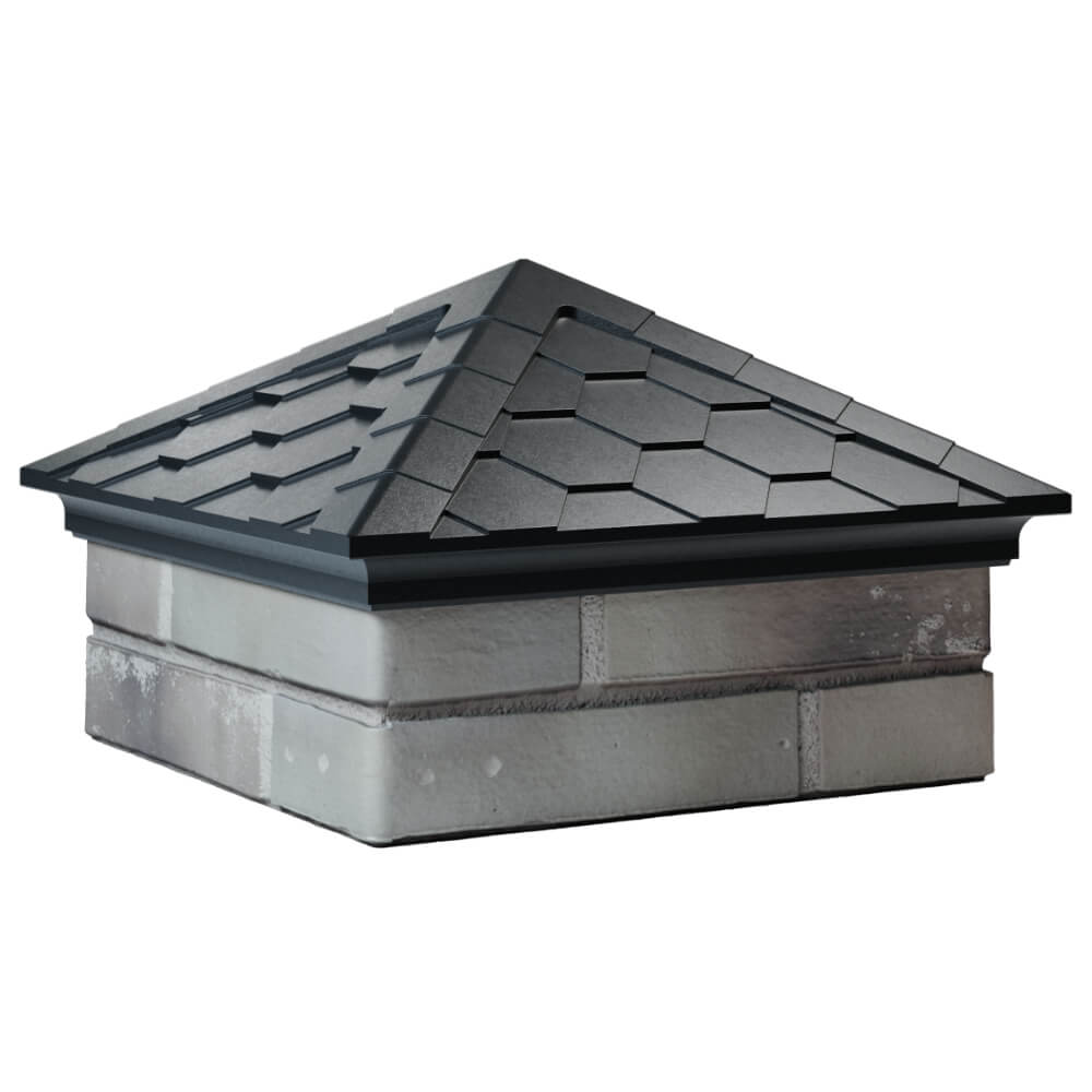 Колпак Zking Эверест Черный на столб 1.5х1.5 кирпича (390х390мм) в Анапе фото