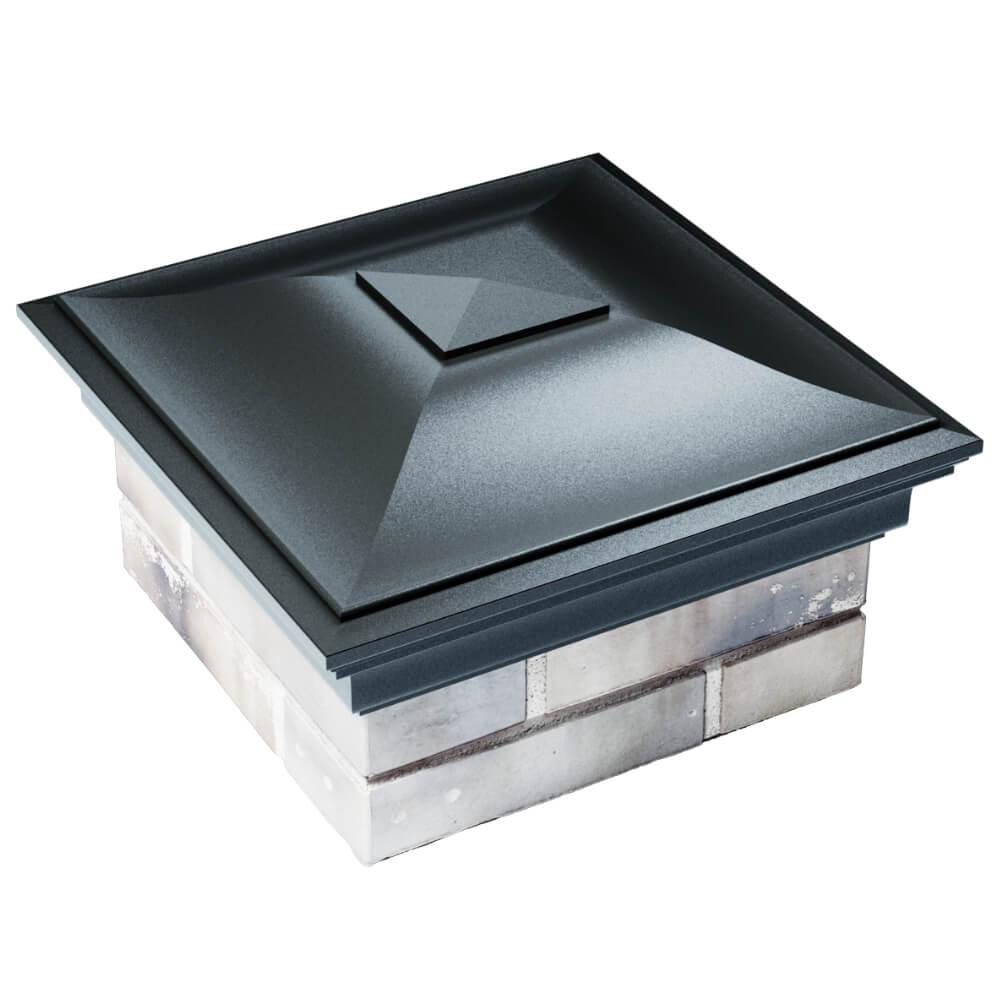 Колпак Zking Монблан Черный на столб 1.5х1.5 кирпича (385х385мм) в Анапе фото