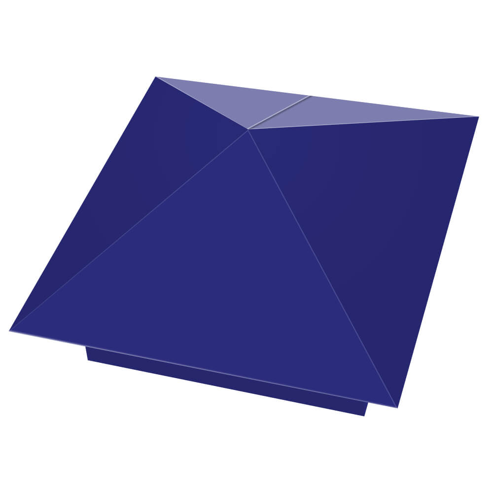 Колпак металлический 400х400мм RAL5002 Синий Ультрамарин заборный Анапа фото