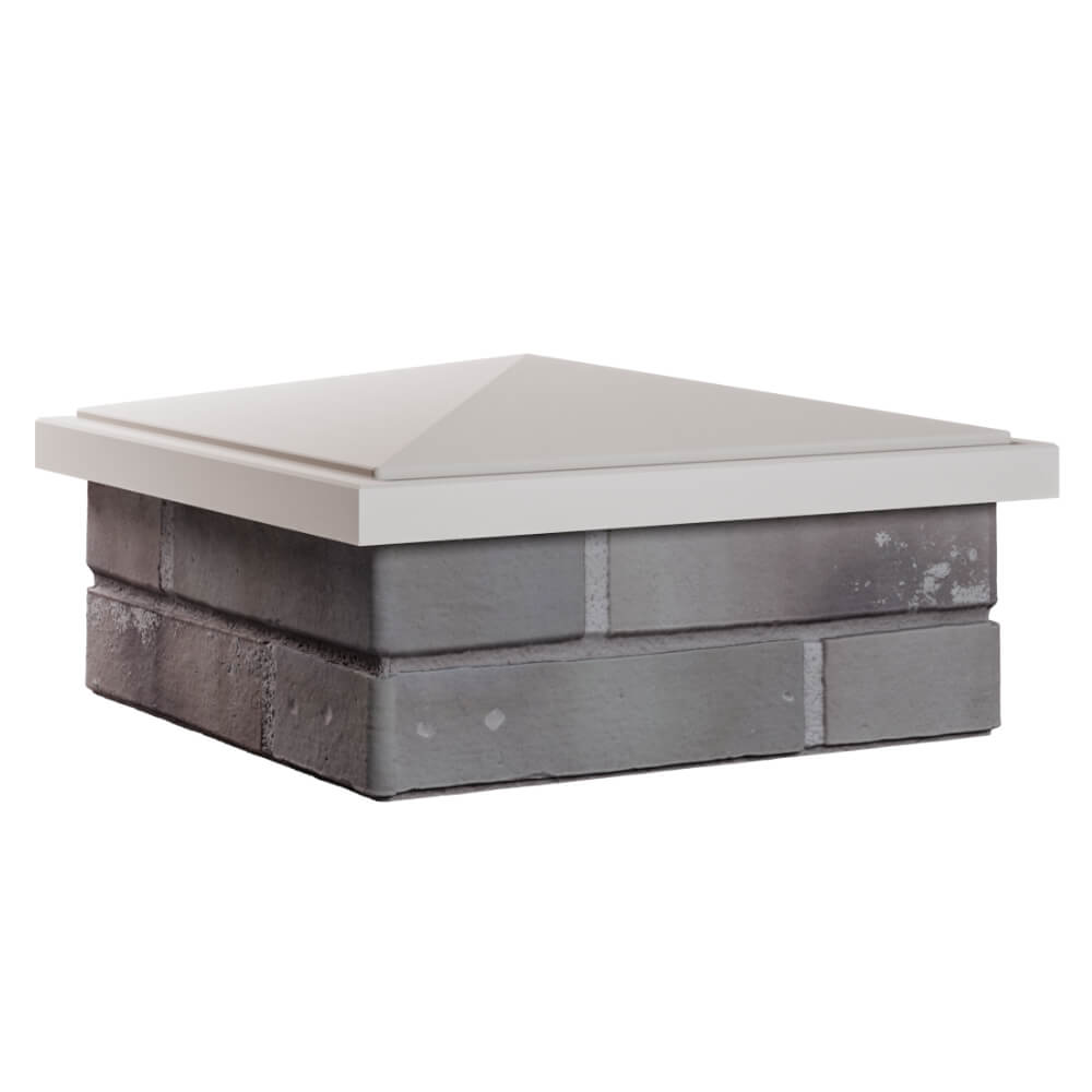 Колпак Zking БонаМоно Бежевый на столб 1.5х1.5 кирпича (385х385, 400х400мм) в Анапе фото