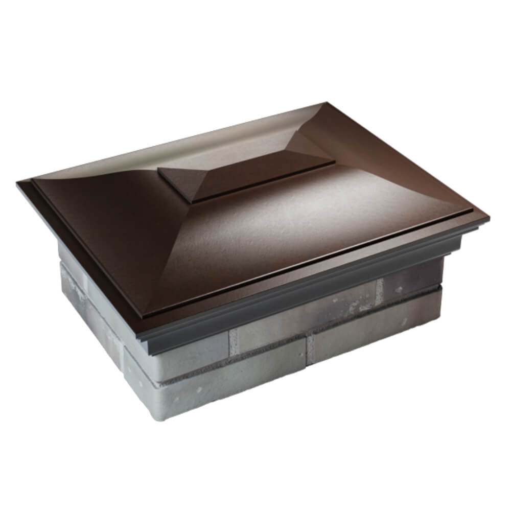 Колпак Zking Монблан Коричневый на столб 2х1.5 кирпича (515х385мм) Анапа фото