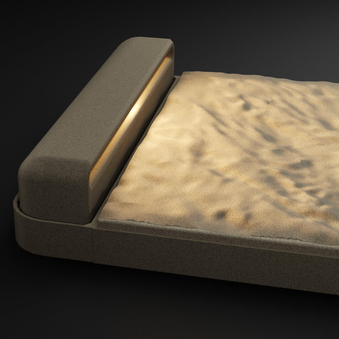 LED Светильник для шаговой плиты STONE Светлая Галька 330х75х98мм Анапа фото