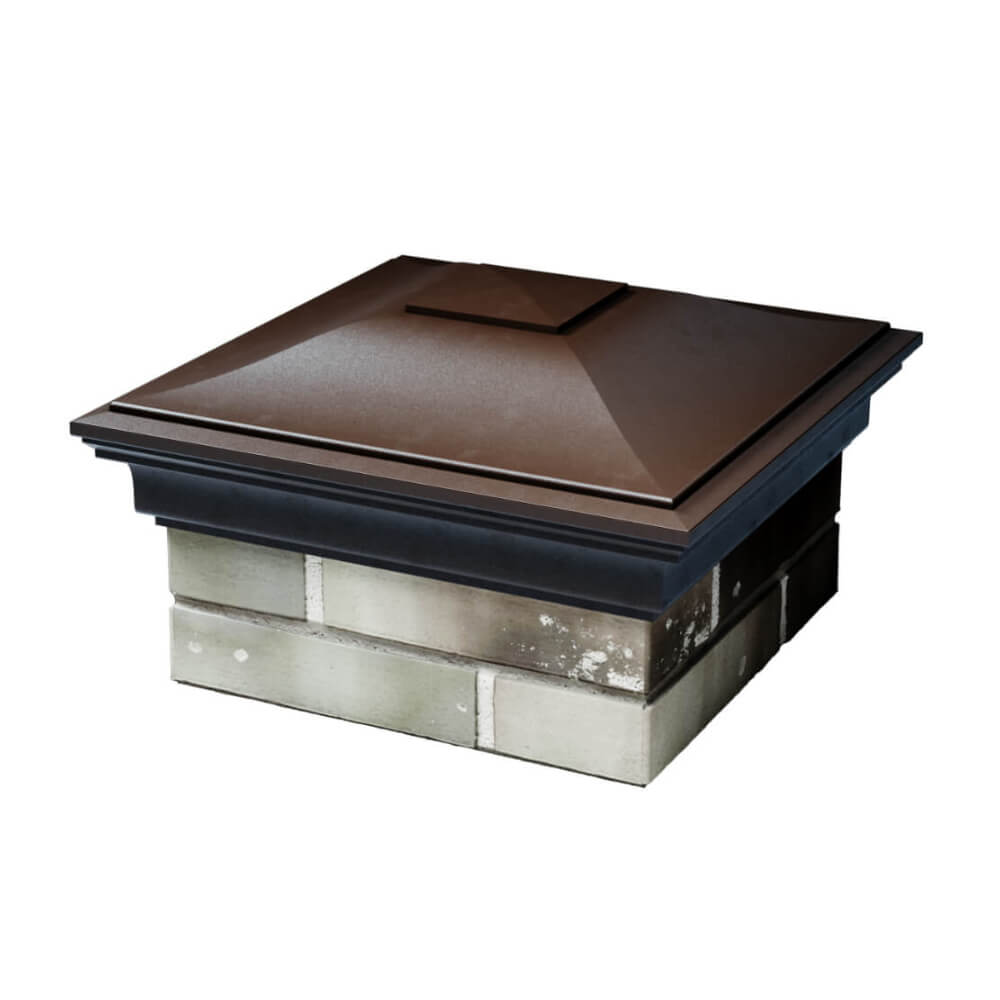 Колпак Zking Монблан Коричневый на столб 1.5х1.5 еврокирпича 0.7НФ (355х355мм) в Анапе фото