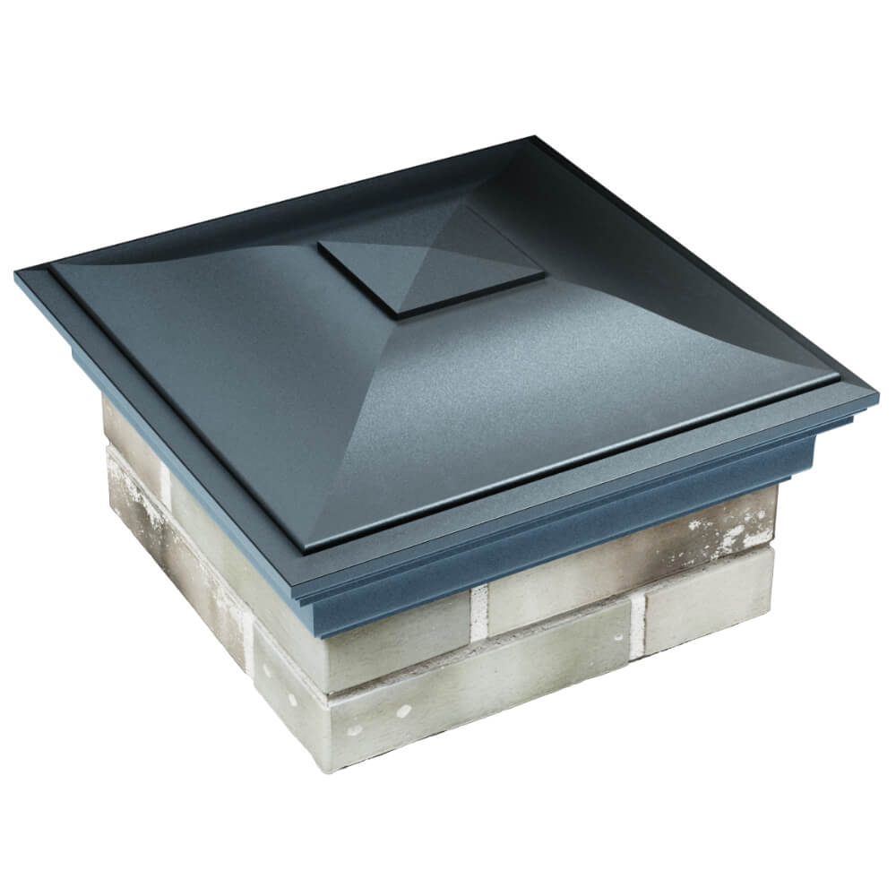 Колпак Zking Монблан Серый на столб 1.5х1.5 кирпича (385х385мм) в Анапе фото