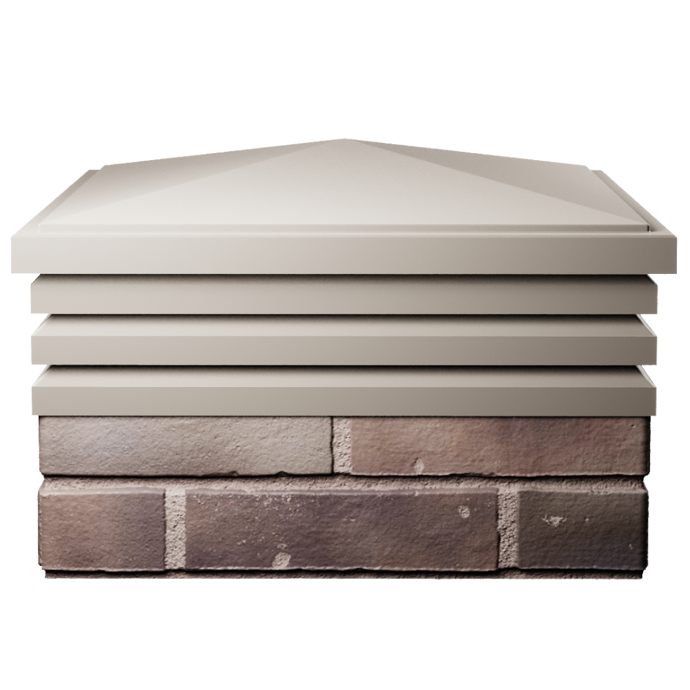 Колпак Zking Бона ХайТек Бежевый на столб 2х2 кирпича (513х513мм) Анапа фото