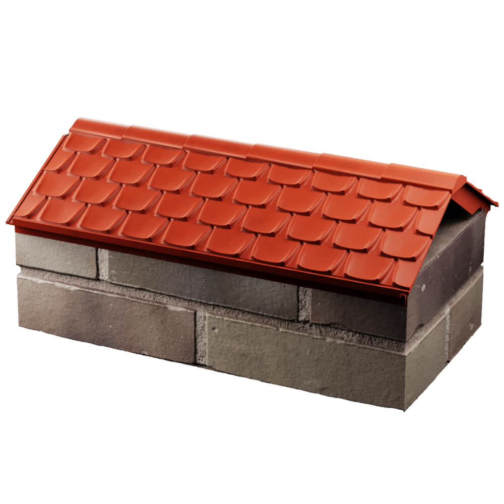 Парапет Zking Эльбрус Красный с посадкой на 1 кирпич (255мм) в Анапе фото