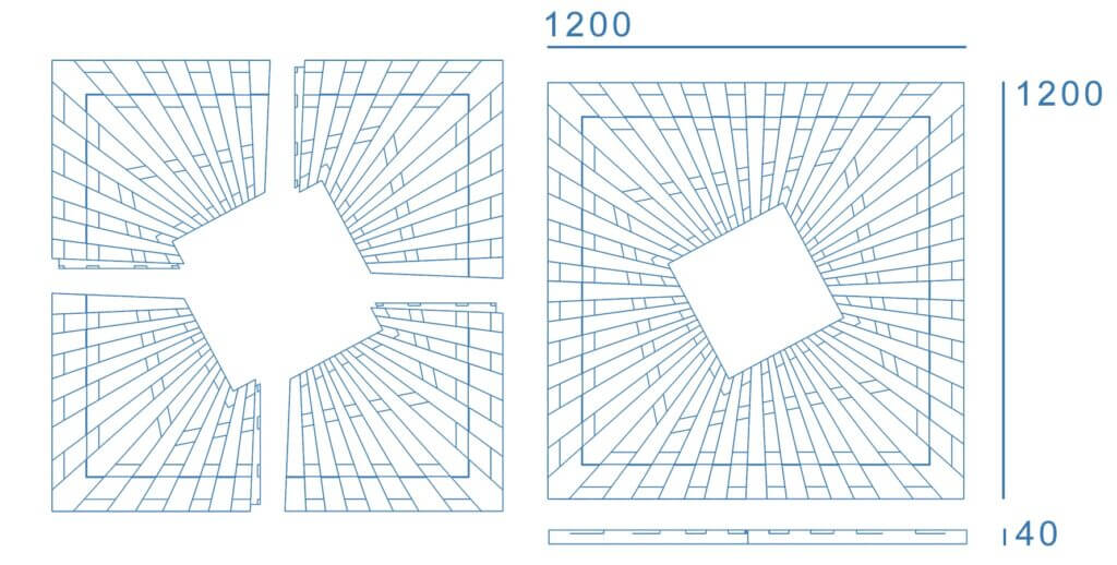 Приствольная решетка для дерева ZKING ATMOSPHERE 1.2х1.2м Черная в Анапе фото