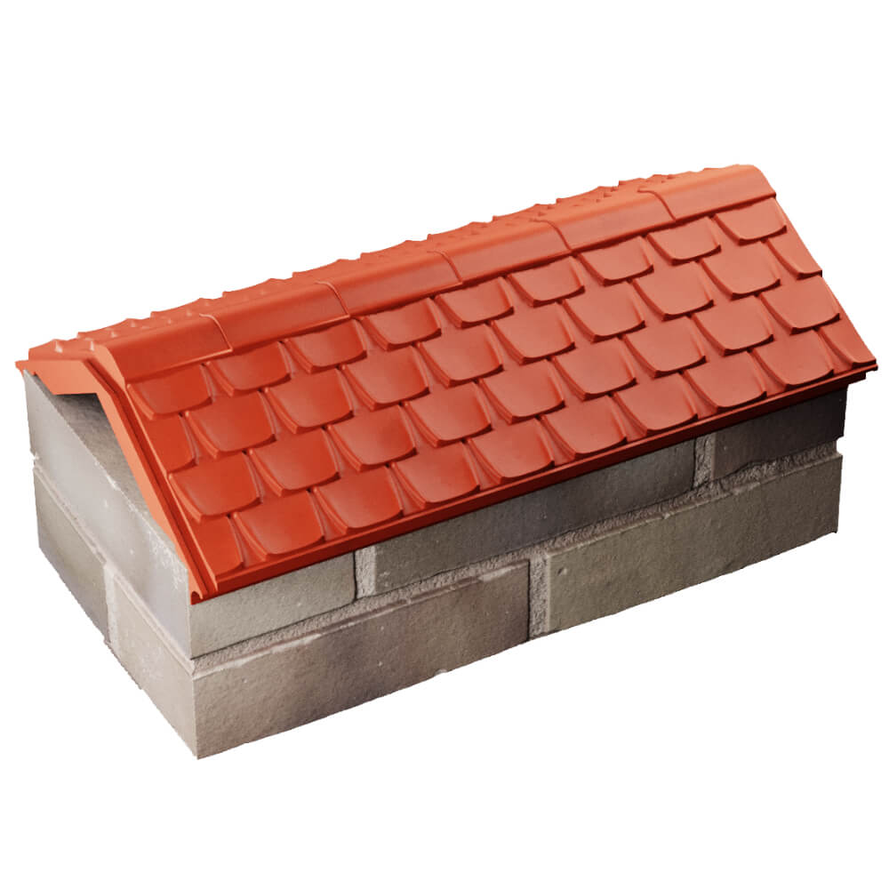 Парапет Zking Эльбрус Красный с посадкой на 1 кирпич (255мм) в Анапе фото