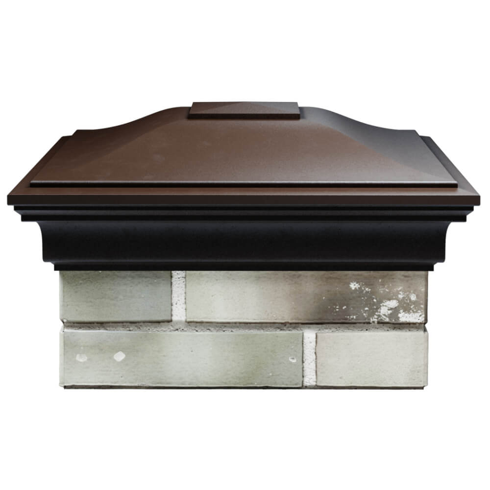 Колпак Zking Монблан Коричневый на столб 1.5х1.5 кирпича (385х385мм) Анапа фото