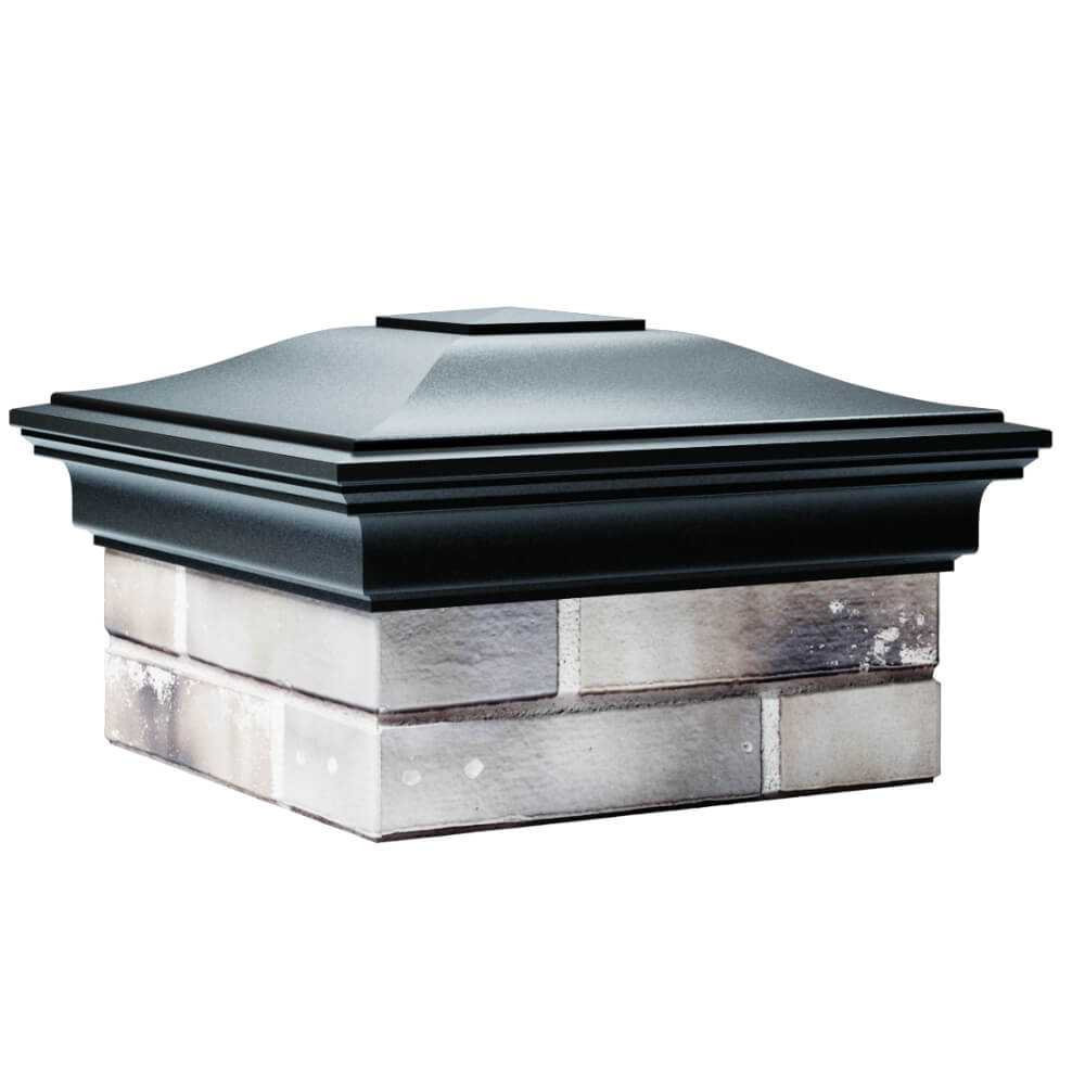 Колпак Zking Монблан Черный на столб 1.5х1.5 кирпича (385х385мм) в Анапе фото