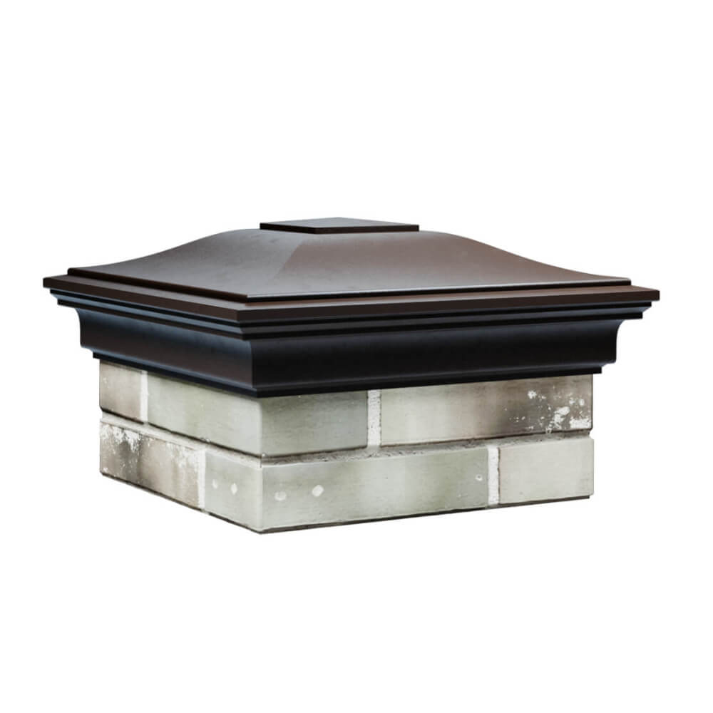 Колпак Zking Монблан Коричневый на столб 1.5х1.5 еврокирпича 0.7НФ (355х355мм) в Анапе фото