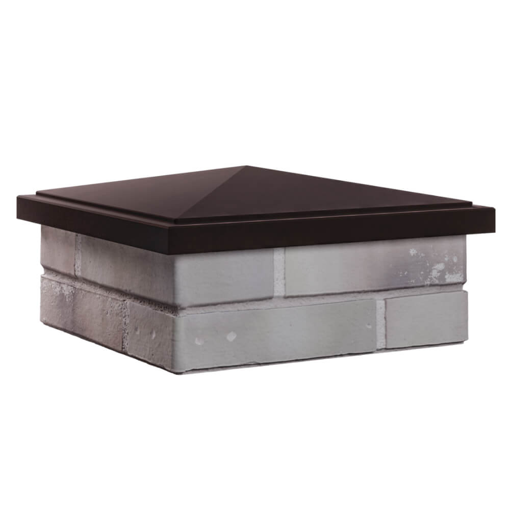 Колпак Zking БонаМоно Коричневый на столб 1.5х1.5 кирпича (385х385, 400х400мм) в Анапе фото