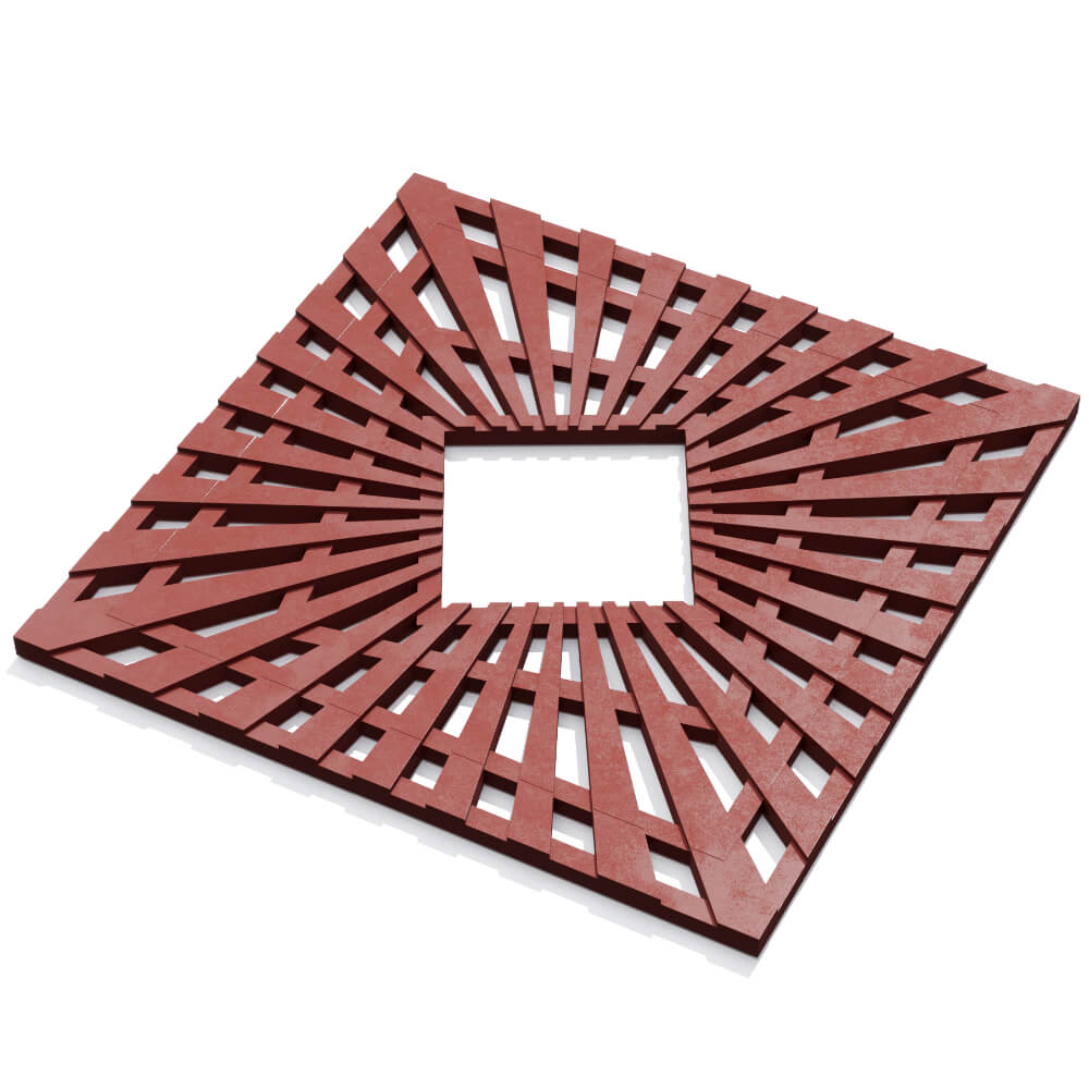 Приствольная решетка для дерева ZKING ATMOSPHERE 1.2х1.2м Красная в Анапе фото