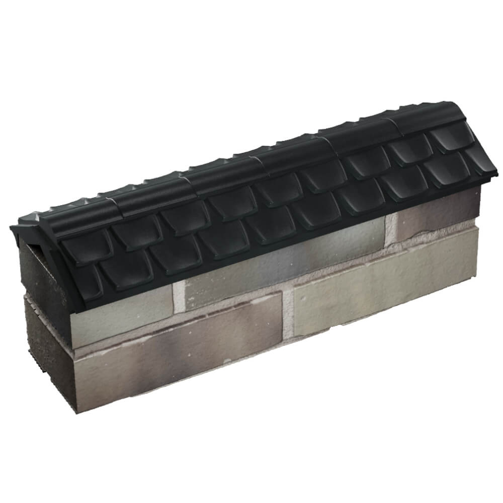 Парапет Zking Эльбрус Черный с посадкой на 0.5 кирпича (130мм) в Анапе фото