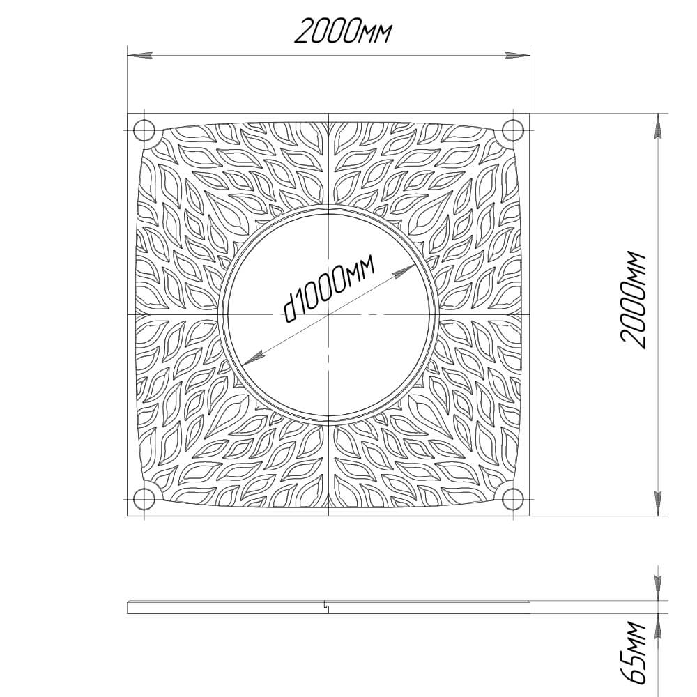 Приствольная решетка для дерева ZKING CRUST 2х2м Черная в Анапе фото