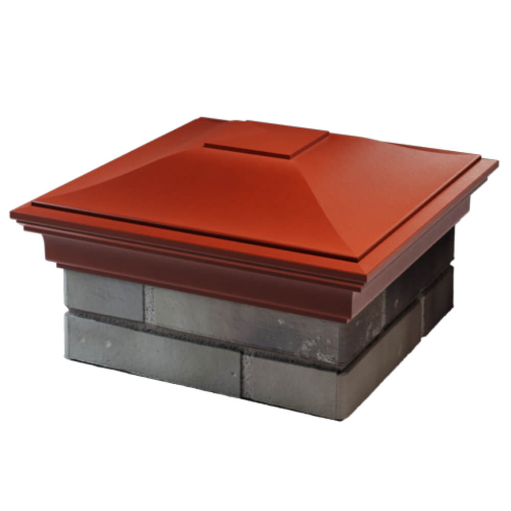 Колпак Zking Монблан Красный на столб 1.5х1.5 кирпича (385х385мм) в Анапе фото