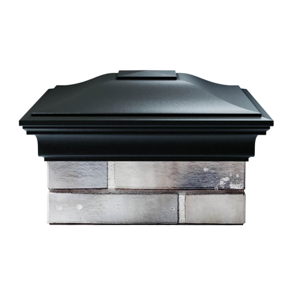 Колпак Zking Монблан Черный на столб 1.5х1.5 еврокирпича 0.7НФ (355х355мм) Анапа фото