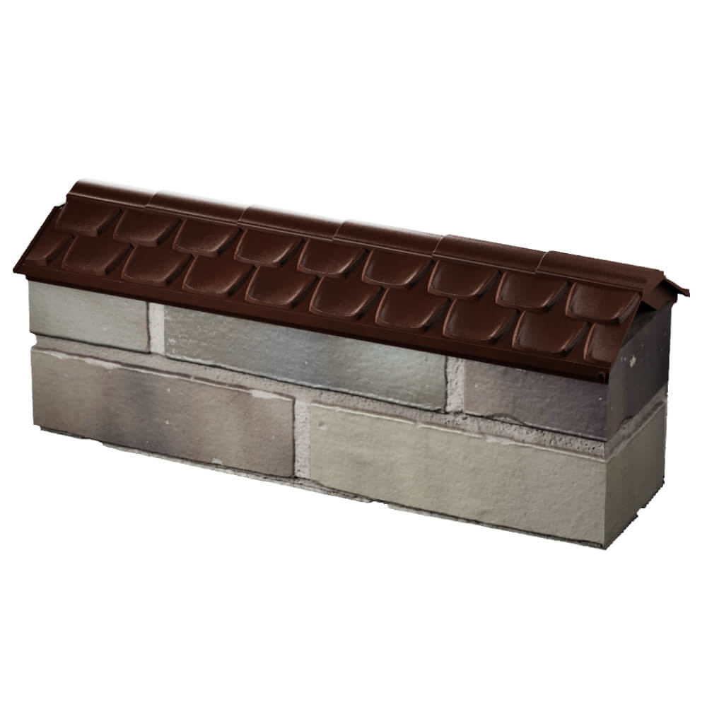 Парапет Zking Эльбрус Коричневый с посадкой на 0.5 кирпича (130мм) в Анапе фото
